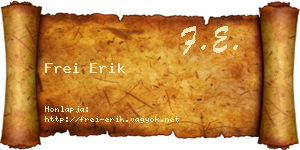 Frei Erik névjegykártya
